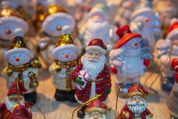 chiristmas decoration of Santa Claus on christmas market