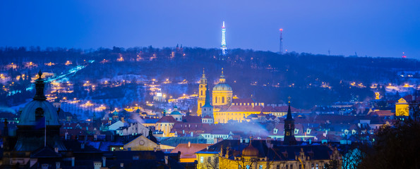 view of city at night