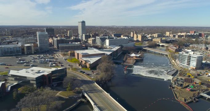 South Bend Indiana Aerial 4k Footage Clip 1