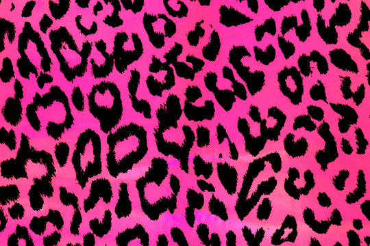 Seamless abstract background of pink and black animal print 