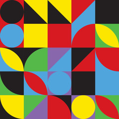 geometric abstract background, poster design, simple shapes in complex geometric form