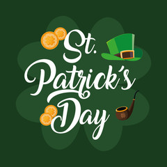 Fototapeta premium Happy saint patricks day vector design