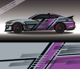 Car wrap decal design vector, custom livery race rally car vehicle sticker and tinting.