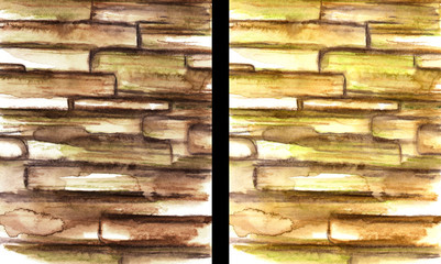 hand-drawn watercolor wall texture of natural eco-friendly stone of natural brown color for use in cover design, advertising, clean product for the interior