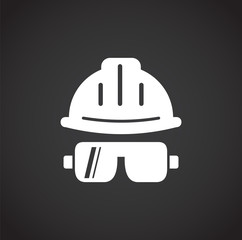Construction related icon on background for graphic and web design. Creative illustration concept symbol for web or mobile app