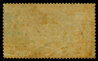 Blank postage stamp - Isolated on Black