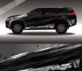 Car wrap decal design vector, custom livery race rally car vehicle sticker and tinting. © 21graphic
