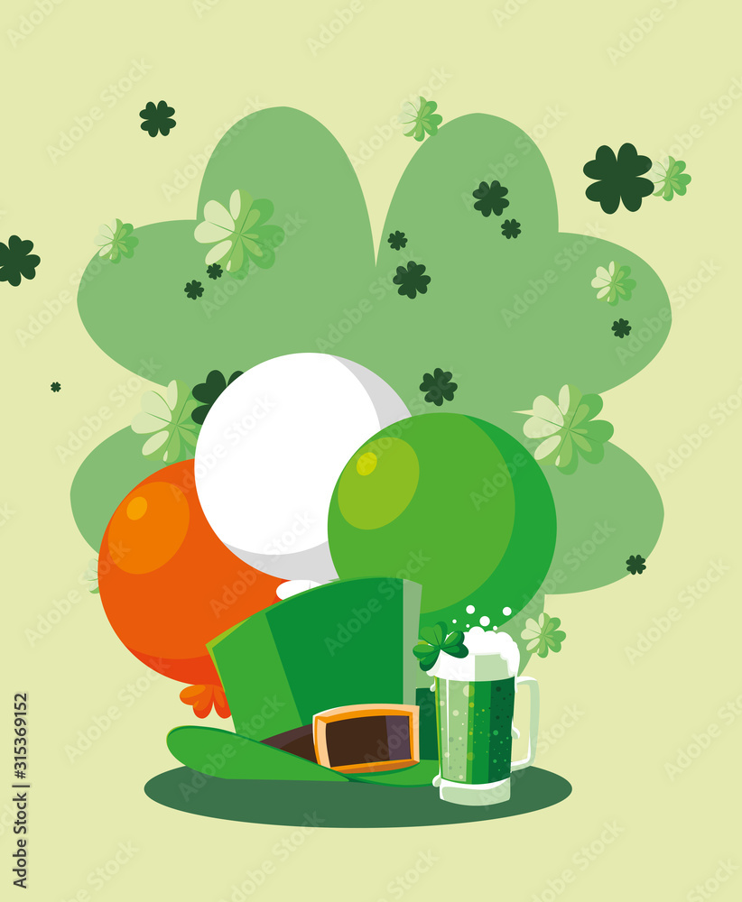 Sticker happy saint patricks day vector design