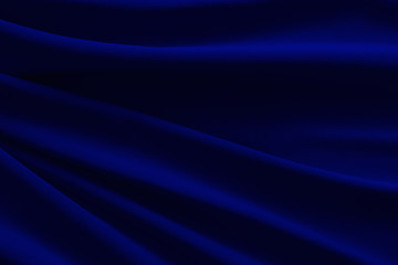 Blue cloth waves background texture.