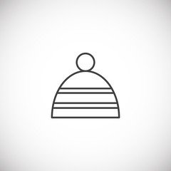 Winter related icon on background for graphic and web design. Simple illustration. Internet concept symbol for website button or mobile app