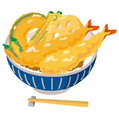 天丼のイラスト