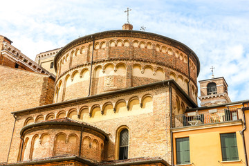 Padova, Italy. Beautiful view of Battistero di San Giovanni Battista in sunny day.