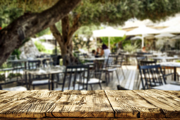 desk of free space and bar interior 