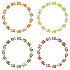 hand-drawn floral frames with all seasons