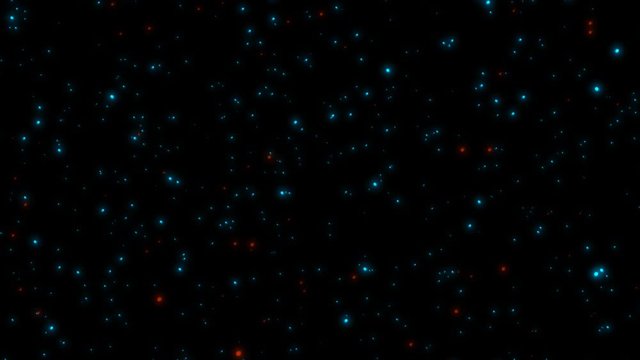 Space Background Animation Of Colorful Particles Flying Towards The Screen