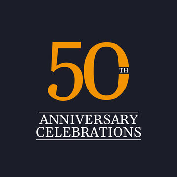 50 Years Anniversary Celebrations Vector Template Design Illustration