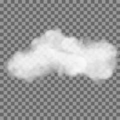 Vector realistic isolated cloud for template decoration and mockup covering on the transparent background. Concept of storm and sky.