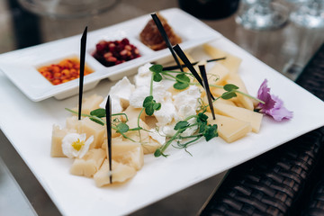 Cakes decorated with flowers