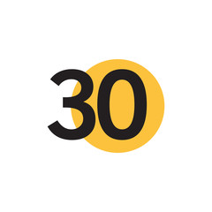 Obraz premium 30 Years Anniversary Celebration Vector Template Design Illustration