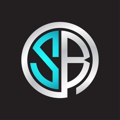 SB Initial logo linked circle monogram