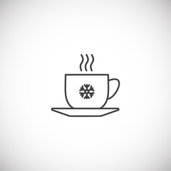 Winter related icon on background for graphic and web design. Simple illustration. Internet concept symbol for website button or mobile app