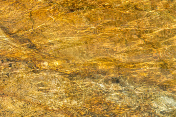 In the summer, the sun shines and the background of water waves flickers. The texture of the water.	