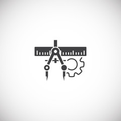 Engineering related icon on background for graphic and web design. Creative illustration concept symbol for web or mobile app