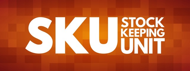 SKU - Stock Keeping Unit acronym, business concept background