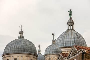Obraz premium Padova, Italy. Beautiful architecture of catholic church of Santa Giustina (Abbazia di Santa Giustina) in Padova.
