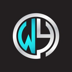WY Initial logo linked circle monogram