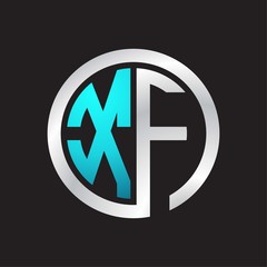XF Initial logo linked circle monogram
