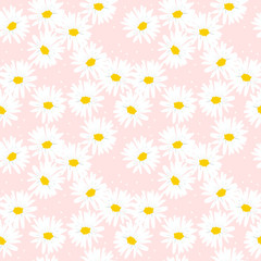 Materiał do szycia Sweet daisy seamless pattern