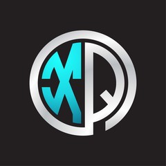 XQ Initial logo linked circle monogram