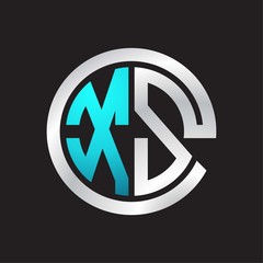 XS Initial logo linked circle monogram