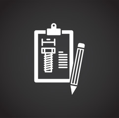 Engineering related icon on background for graphic and web design. Creative illustration concept symbol for web or mobile app