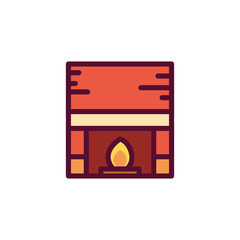 Merry christmas chimney vector design