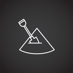 Construction related outline icon on background for graphic and web design. Creative illustration concept symbol for web or mobile app