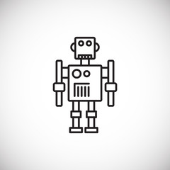 Christmas related toy icon outline on background for graphic and web design. Creative illustration concept symbol for web or mobile app