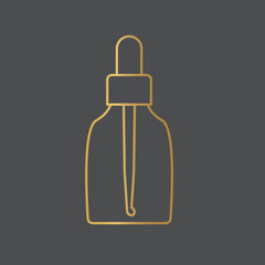 bottle with pipette icon- vector illustration