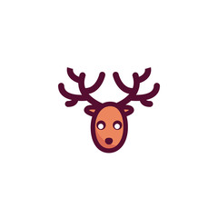 Merry christmas reindeer vector design