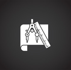 Engineering related icon on background for graphic and web design. Creative illustration concept symbol for web or mobile app