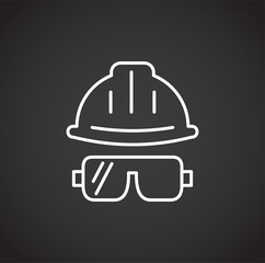 Construction related outline icon on background for graphic and web design. Creative illustration concept symbol for web or mobile app