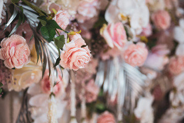 Beautiful flowers background for wedding scene