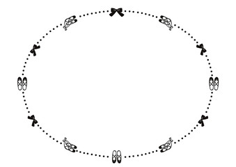 バレエのフレーム　デザイン素材