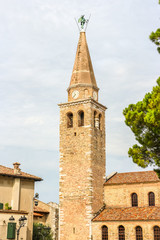 Fototapeta na wymiar Grado, Italy. Beautiful view of catholic church (Basilica of Santa Eufemia).