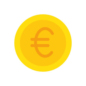 Euro coin of money financial item banking commerce market payment buy currency accounting and invest theme Vector illustration