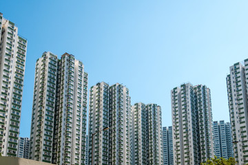 Fototapeta na wymiar apartment buildings, residential real estate, HongKong