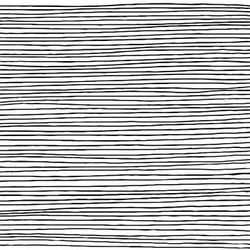 Hand drawn horizontal parallel thin black lines on white background. Straight lines pen sketch for graphic design