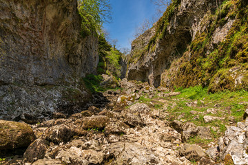 Troller's Gill, near Skyreholme in the Lower Wharfedale, North Yorkshire, England, UK