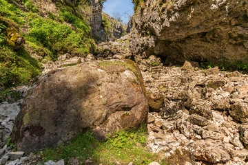 Troller's Gill, near Skyreholme in the Lower Wharfedale, North Yorkshire, England, UK
